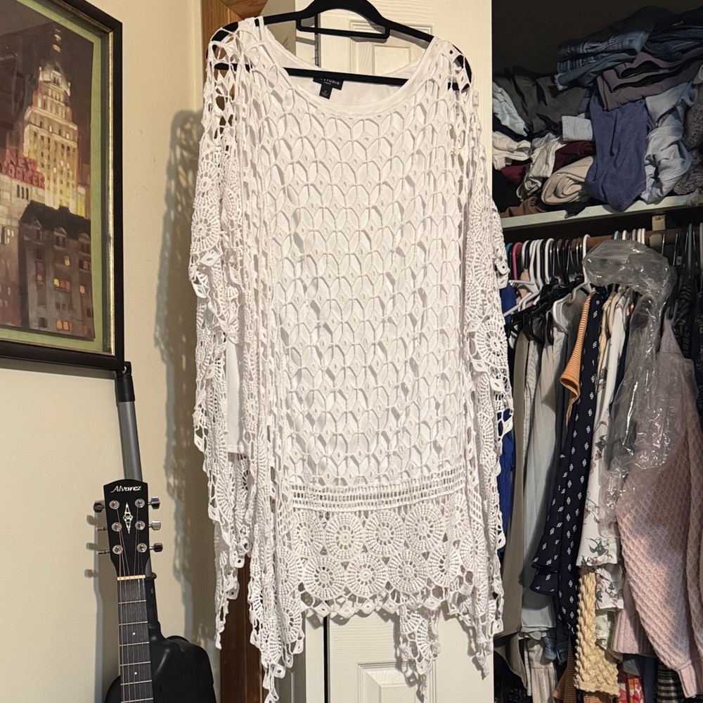 White Crochet Tunic